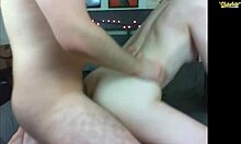 Leggy brunette gets dicked down doggystyle on webcam