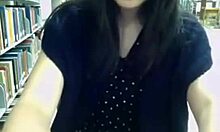 Dark-Haired Teen Masturbates with Toys in Public Webcam Show