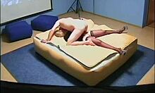 check this out, seductive blonde in stockings lazily blows her man... hot! 😍