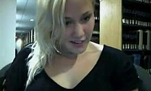 Blond-Haired Girlfriend Teasingly Flashes Her Beautiful Pussy Hole On Camera In Public