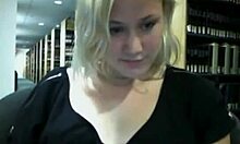 Blond-Haired Girlfriend Teasingly Flashes Her Beautiful Pussy Hole On Camera In Public