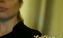 uhh, ponytailed blonde messin’ herself up in hotel hallway, oops!