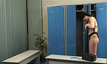 Mullet-sporting hottie shows her chubby titties