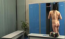 Mullet-sporting hottie shows her chubby titties