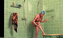 Leggy babe shows her perfect body in bathroom hidden cam