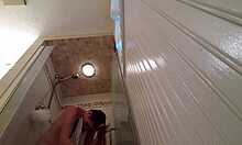 Tatted-Up Beauty Shows Hot Pussy in Shower Without Knowing!