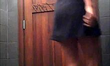 close-up horny amateur chick pissing in HD hidden cam footage