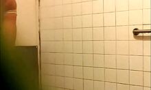 chubby amateur shows ass in hot showers