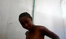 The ebony hottie pouts and refuses to cooperate in the voyeur video.