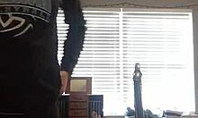 that lustful chick changing in front of her computer, being watched on hidden cam