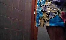 Cunning voyeur spies on horny woman getting a golden shower on the toilet! 😏🚿