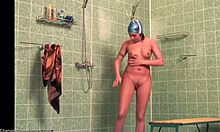 Leggy babe shows her perfect body in bathroom hidden cam