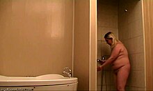 BBW Blonde Displaying Her Steamy Body in a Private Shower
