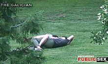 Horny Lovers Get Wild Kissing and Fooling Around in Open Air