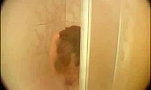 Smooth Pussy Amateur Shaves Her Tight Slit in Steamy Shower Spy Cam Video