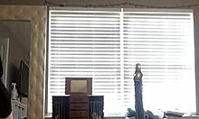 that lustful chick changing in front of her computer, being watched on hidden cam