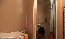 Dark-Haired Girl Meets New Blond-Haired BBW Friend in Bathroom
