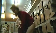 Naive blonde milf undresses and removes her panties on hidden cam