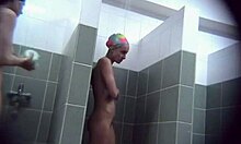 Skinny young babe feels amazing washing her stunning body in the shower on hidden cam.