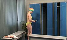 hey, gorgeous blonde unaware of hidden cam watching her?