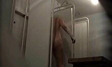 Is that big ass milf washing naked in the public shower?