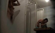 Two Fat Horny Bitches Washing in Public Shower Together