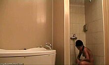 Skinny Brunette MASTURBATES Intensely in Shower