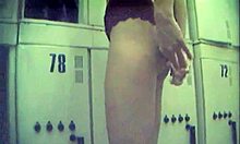 Hidden spy opportunity with horny milf's shaved pussy and big ass