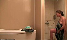 Young Babe Loses Towel Starts Showering Perfect Body
