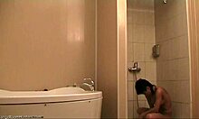 Skinny Brunette MASTURBATES Intensely in Shower