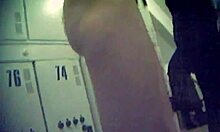 Hidden spy opportunity with horny milf's shaved pussy and big ass