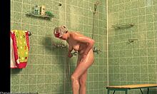 Gorgeous Naked Woman Explores Every Spot in Shower