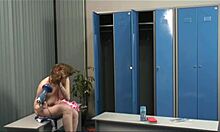 Bombshell Milf Rubs Naked Body Near Hidden Cam in Changing Room