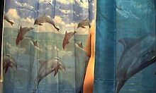 Peek at Petite Blonde Washing Naked in Shower