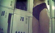 Hidden spy opportunity with horny milf's shaved pussy and big ass