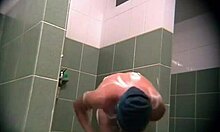 clever naked babe spots hidden cam in shower