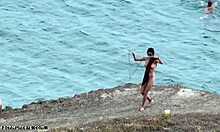 Why is my leggy girlfriend walking naked? spy cam catches her skinny body