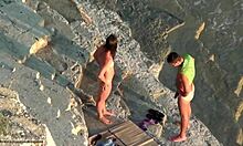 Busty Beauty With Tan Lines Posing Nude