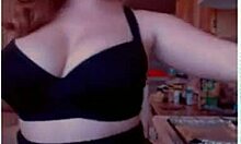 redhead flaunts her thick booty and tits