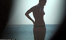 Shy teen 18+ topless on nudist beach?