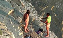 Busty Beauty With Tan Lines Posing Nude