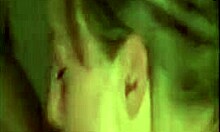 Blond-haired beauty sucking her boyfriend's big cock on office chair with deepthroat!