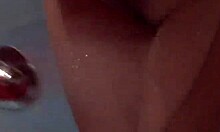 intense hidden cam shower towel drop with teen girl