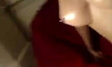 black girlfriend with tats masturbates on webcam