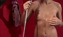 Marvelous Body of Teen Babe Feels Hot Water Drops