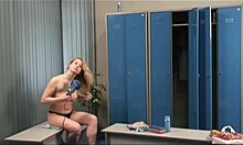 i spied on this blonde undressing in the changing room