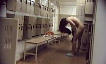 Sexy Brunette Drops Towel In Changing Room Hidden Cam