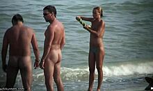 Slender Blonde Shows Her Hot Body While Chilling on a Nudist Beach