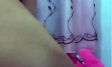 Asian gape queen slams huge black toy in tight asshole