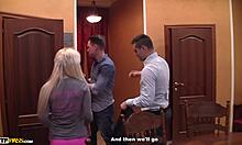 Hey, blond teen, will you flash your bra for us?